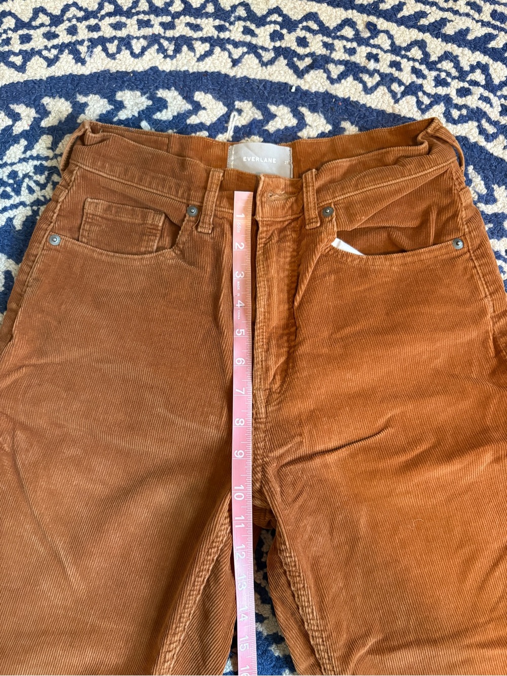 Everlane Women's Corduroy Pants in Rust Brown - Picture 2 of 3